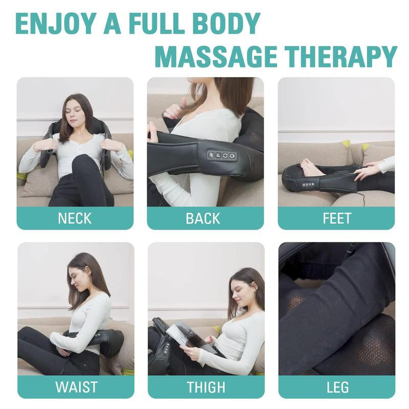Electric Shiatsu Massage Pillow for Neck, Back, Shoulder, Leg & Foot - Relieve Muscle Pain, Perfect Gift for Men, Women & Family - Valentine'S Day Present