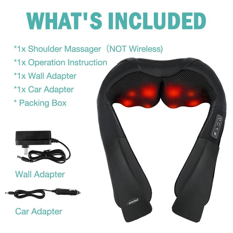 Electric Shiatsu Massage Pillow for Neck, Back, Shoulder, Leg & Foot - Relieve Muscle Pain, Perfect Gift for Men, Women & Family - Valentine'S Day Present