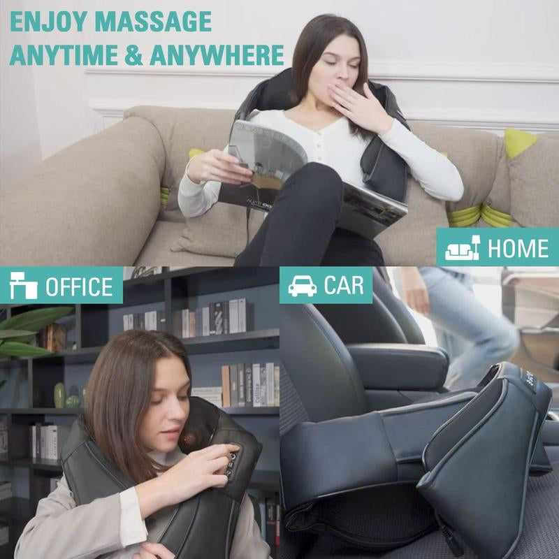 Electric Shiatsu Massage Pillow for Neck, Back, Shoulder, Leg & Foot - Relieve Muscle Pain, Perfect Gift for Men, Women & Family - Valentine'S Day Present